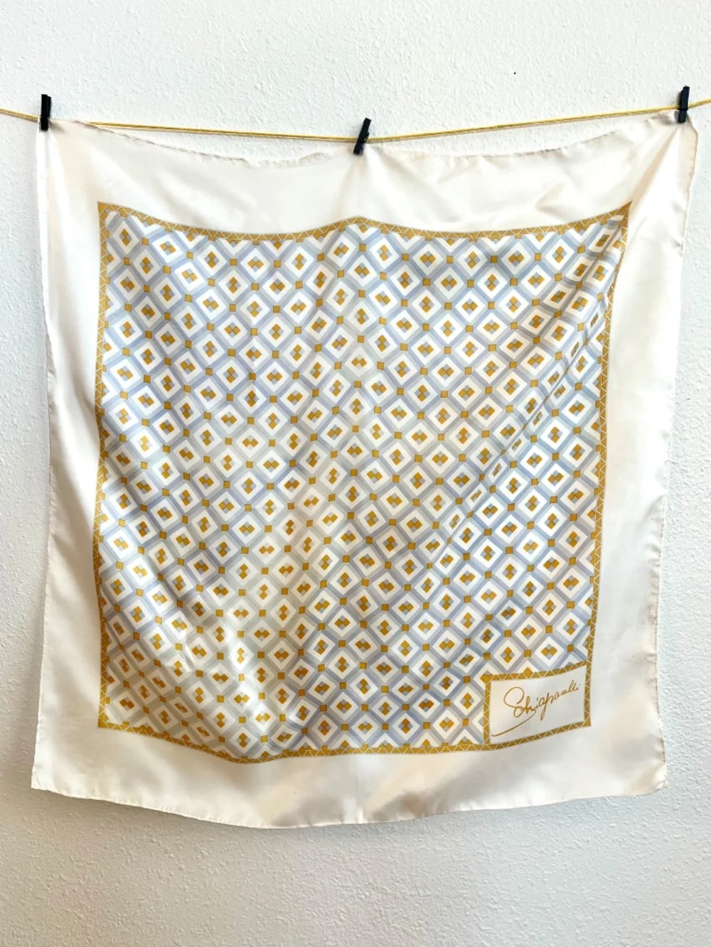 Vintage 1970's Schiaparelli Silk Scarf 29" Square - Picture 3 of 6